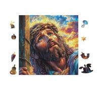 100 Piece Jigsaw Puzzle for Adults Jésus avec la Couronne d'épines 28x28cm 14+s Friendly Puzzle Great for Parent-14+ Interaction Improve 14+ren's Concentration Patience