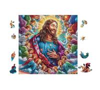 100 Piece Jigsaw Puzzle for Adults Jésus avec Les Disciples Art 28x28cm High Difficulty Challenging Puzzle Great for Advanced Players Strong Sense of Accomplishment