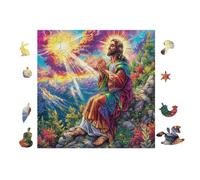 100 Piece Jigsaw Puzzle for Adults Jésus Prie dans Le Jardin 28x28cm Team Building Activity for Office Colleagues Fun Group Game Improve Cooperation Ability