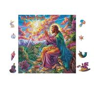 100 Piece Jigsaw Puzzle for Adults Jésus Prie sur la Montagne 28x28cm Precision Cut Tight Fit No Burrs Perfect for Family Bonding Parent-14+ Interactive Game Holiday Indoor