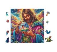 100 Piece Jigsaw Puzzle for Adults Jésus Tient Un Enfant 28x28cm Precision Cut Tight Fit No Burrs Perfect for Family Bonding Parent-14+ Interactive Game Holiday Indoor