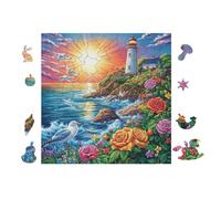 100 Piece Jigsaw Puzzle for Adults LightMaison on Plage Tropicale 28x28cm Holiday Party Activity Perfect for Christmas New Year Gathering Family Friends Fun Timegift