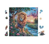 100 Piece Jigsaw Puzzle for Adults Lion 28x28cm Stress Relief Anxiety Reduction Puzzle Perfect for Office Workers Daily Unwind After Long Work Hours