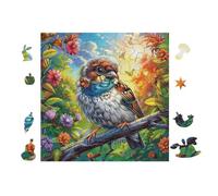 100 Piece Jigsaw Puzzle for Adults Oiseau on Branch 28x28cm Art Therapy Puzzle Great for Mental Health Stress Relief Emotional Regulation Relaxation Gift
