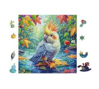 100 Piece Jigsaw Puzzle for Adults Perroquet Tropical Garden 28x28cm Easy Assembly for Beginners Great for 14+s Teens Improve Hands-on Ability Concentration