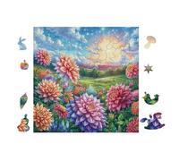 100 Piece Jigsaw Puzzle for Adults Prairie de Fleurs 28x28cm Maisonwarming Gift Idea Elegant Wall Decor for New Home Easy Assembly for Teens Adults Beginners