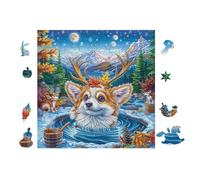 100 Piece Jigsaw Puzzle for Adults ReinCerf in Pond 28x28cm Easy Assembly for Beginners Great for 14+s Teens Improve Hands-on Ability Concentration