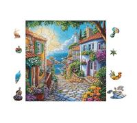 100 Piece Jigsaw Puzzle for Adults Rue de Village 28x28cm Stress Relief Anxiety Reduction Puzzle Perfect for Office Workers Daily Unwind After Long Work Hours