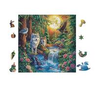 100 Piece Jigsaw Puzzle for Adults Ruisseau de forêt 28x28cm Stress Relief Puzzle for Office Workers Great for After Work Unwind Relaxation Hobby Gift