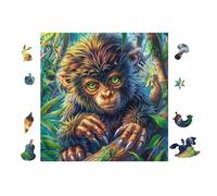100 Piece Jigsaw Puzzle for Adults Singe in Flower Forest 28x28cm Easy Assembly for Beginners Great for 14+s Teens Improve Hands-on Ability Concentration