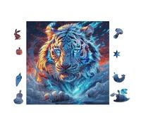 100 Piece Jigsaw Puzzle for Adults Tigre avec Un Arc-en-Ciel 28x28cm Graduation Gift for Students Great for Brain Training Relaxation After Long Time Study Gift