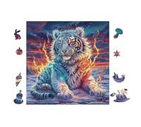 100 Piece Jigsaw Puzzle for Adults Tigre avec Un Arc-en-Ciel Fur 28x28cm Beginner Friendly Smooth Assembly Great for Daily Relaxation Brain Exercise Hand-Eye Coordination