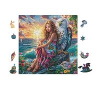 100 Piece Jigsaw Puzzle for Adults with Perroquet Plage 28x28cm Intermediate Level Puzzle Great for Skill Improvement Logical Reasoning Training Brain Exercise