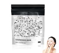 100 PièCe Masque Coton Visage, Masque Compressé Visage, Masque En Tissu Compressé Visage, pour Les Soins De Beauté Du Visage
