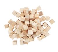 100 Pièces 1 Cm Cubes en Bois Pin, Blocs de Bois Inachevés pour Peinture Décoration Puzzle Bricolage Artisanat Projets