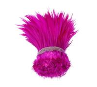 100 pièces/1 lot de plumes de coq naturelles décoration bricolage couture accessoire 10-15,2 cm plumes de faisan pour travaux manuels rose rouge
