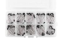 100 pièces 10 diodes de valeur Diodes électroniques, Kit électronique d'assortiment, 1N4001~1N4007 1N5817~1N5819, avec boîte