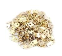 100 pièces/10 pièces Triangle doré anneau en D suspendus photo peinture à l'huile miroir cadre crochets cintres pour Photos(100PCS)