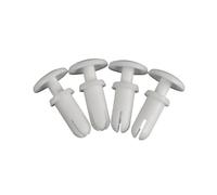 100 pièces 2/2,7/3,1/3,6/4,1/5,1/6,1 mm Nylon Plastique Type R Rivet Écrou Boucle Clip Attache(White,R3545)