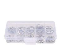 100 pièces 304 acier inoxydable C Type ressort élastique externe sécurité anneau Circlip, Kit d'assortiment