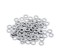 100 Pièces 304 Rondelles Plates Métriques en Acier Inoxydable Kit de Réparation de Vis Rondelles Plates Outil en Métal M3 / M4 / M5 / M6 / M8 / M10 pour une Utilisation en Magasin(M8*16 * 1.6)