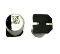100 pièces 35V220UF 35V 8 * 10MM SMD Chip Condensateur électrolytique en aluminium 220UF 35V