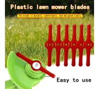 100 pièces / 50 pièces / 10 pièces de lames de taille-bordures en plastique pour tondeuse à gazon, faciles à contrôler les mauvaises herbes, lames de coupe-herbe en plastique rouge, convenant aux tail
