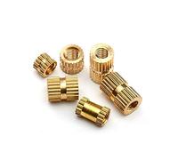 100 pièces/50pcs/20 pièces M2 M2.5 M3 M4 M5 M6 M8 écrou d'insertion en laiton moulage par Injection en laiton filetage moleté écrous
