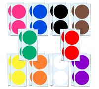 100 Pieces - 75mm Grosses Gommettes Autocollantes Rondes - 10 Couleurs