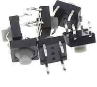 100 pièces 8x8x5MM 4 broches Silicone conducteur silencieux Tactile Tact bouton poussoir Micro interrupteur auto-réinitialisation