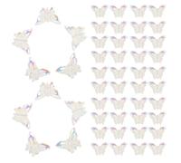 100 Pièces Accessoires Ongles Irisé en Plastique, Style Fée | Breloques Décoratives pour Manucure Pastel, Contour Lisse, pour Femmes et Filles, Nails Press On