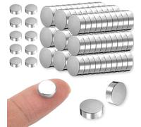 100 Pièces Aimant Neodyme,8 mm x 3 mm Petit Aimant Rond,Petits Aimants de RéfrigéRateur,Mini Aimant en Néodyme Ultra Puissant,Mini Aimants Rond,Petits Aimants Puissants pour Tableau Blanc et DIY