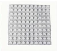 100 Pièces Amortisseurs Patins pour Meubles, Coussinets de Protection en Silicone Auto-Adhésifs, Butoirs de Porte et Pare-Chocs d'Armoire, Transparents ou Noirs (Transparent, 6x2mm)