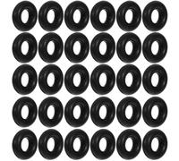 100 Pièces Anneau de Positionnement en Silicone Noir 7mm
