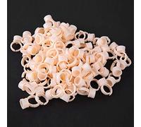 100 Pièces Anneau de Tatouage Tasse, 3 Types D'encre de Tatouage Semi-permanente en Silicone, Support en Silicone pour Pigment de Tatouage, Anneau pour (Bague en silicone de