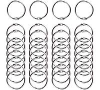 100 Pièces Anneaux De Reliure 35mm Reliure Anneaux Métalliques Bagues De Livre Anneaux De Classeur Porte Clés Anneau D'index Anneau De Rideau