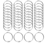 100 Pièces Anneaux de Reliure 35mm Reliure Anneaux Métalliques Bagues de Livre Anneaux de Classeur Porte Clés Anneau d'index Anneau de Rideau