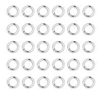 100 Pièces Anneaux Ouverts, Anneaux de Saut Ouverts en Argent Sterling 925, Anneaux de Connexion pour la Fabrication de Bijoux Chaînes Collier Bracelet Résultats de Bijoux 4mm