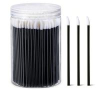 100 pièces Applicateurs de gloss à lèvres avec 1 récipient de rechange, bâtons de pinceau à lèvres pour rouge à lèvres et gloss, applicateur de maquillage noir, ensemble d'outils de beauté cosmétique 