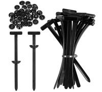 100 Pièces Attaches Câbles Universelles Autobloquantes, Attaches en Nylon Résistantes aux UV, pour Réparations Auto, Maison, Jardin et Bricolage - Noir