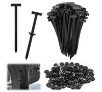 100 Pièces Attaches-CâBles Universelles En Nylon, Serre-CâBles En Nylon, RéSistantes Aux Uv, Autobloquantes, Serre-CâBles Autobloquants Robustes Pour RéParation Automobile, Fixation Rapide, Noir