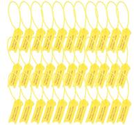 100 Pièces Attaches de Câble Anti-contrefaçon Jaunes PP | Conception Simple et Pratique, Démontage à Main sans Outil, Longueur Verrouillable Ajustable, Lot une Pièce