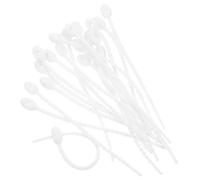 100 Pièces Attaches de Câble en Silicone Tpr, Blanc, Porte-clés | Organisation de Câbles et Petits Sachets, Usage Intérieur, Lot Pratique pour Étudiants et Artisans