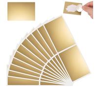100 Pièces Autocollant à Gratter 60 X 40 mm, Rectangulaires Feuilles d'Autocollants à Gratter, Autocollants de Cartes à Gratter Or pour Surprises, Invitations, Cartes de Vœux, Chèques-Cadeaux