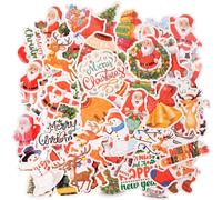 100 Pièces Autocollant Noel Imperméables Stickers Autocollant Enfant Vinyle Stickers Pour Ordinateur Bagages Motos Mural Snowboard