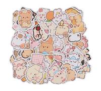 100 Pièces Autocollants Animaux de Lecture en Vinyle Imperméables et Esthétiques, pour Ordinateur Portable, Journal, Valise, Moto, Casque, Scrapbooking, Décoration Bricolage (Motifs d'Animaux Mignons)