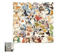 100 Pièces Autocollants Animaux Mignons Uniques,Stickers Animaux en Aquarelle Autocollants Scrapbook Série Animauxs Autocollant Enfant Beaux Stickers Imperméables pour Scrapbooking Artisanat Bricolage