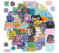 100 Pièces Autocollants Inspirants, Autocollant Motivation, Stickers Citation, Stickers Vinyle Impermeable pour Enfants Adultes pour Ordinateur Portable, Scrapbooking, Journal