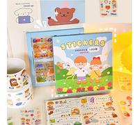 100 Pièces Autocollants Kawaii,stickers kawaii,Cute Stickers,Stickers Aesthetic,Autocollants Garçon Fille Kawaii,Sticker Scrapbooking Décorer Journal Intime,Bloc Notes,Téléphones Portables(Bleu)