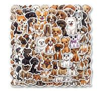 100 pièces Autocollants mignons de chiots, autocollants de graffitis d'animaux de bande dessinée imperméables en vinyle pour bouteilles d'eau, ordinateurs portables, téléphones, skateboards, guitares,